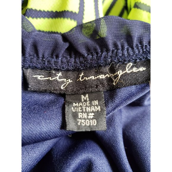 City Triangles Women's Lime Green Blue Sleeveless Size Medium Jrs Maxi Dress‎ - Picture 2 of 9